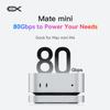 BEELINK EX Mate Mini-B for Mac mini M4 Dock,80Gbps Aluminum Alloy Stand with M.2 PCle SSD Solt (up to 8TB), USB-C*1USB-A 3.0 * 22.5G LAN*1SD4.0 * 1Type-C(PD3.0)*1, Audio Jack view 2
