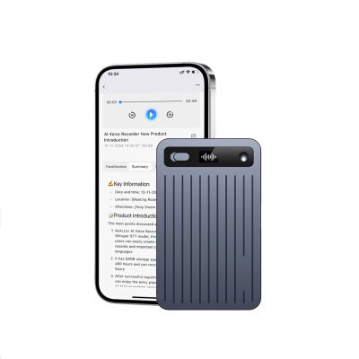 AI Voice Recorder 64GB Memory, 104 Languages Real-Time Translation - Ultra-Portable Voice Activated Recorder for Meetings/Lectures/Travel, Perfect for Students, Journalists & Business Professionals