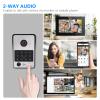 7-Inch Smart Video Intercom System,1080P HD Wired Doorbell with Touchscreen Monitor,Fingerprint, RFID & PIN Unlock,Tuya Smart App Control,Ideal for Homes, Villas & Apartments (2 doorbell + 2 Monitor) view 4