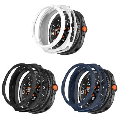 2 Pack for Samsung Galaxy Watch 8 Classic 46mm Screen Protector Case Accessories, Armour Rugged Bumper Cover for Galaxy Watch 8 Classic, Hard Bumper Case for Men Women (White+Black+Midnight)
