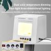 2 Lighting Modes Light Box & Soft Box, 3000K-5500K Color Temp, 5 Color Photography Backdrops Photo Box view 3
