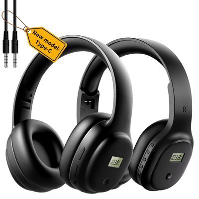 YUFFUN Rechargeable and Portable Personal FM Radio Headphones with Best Reception, Wireless Headset Radio Ear Muffs for Jogging, Mowing, Cycling, Meeting FM Receiver
