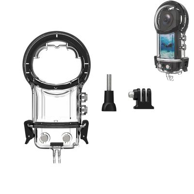 LICHIFIT 40M/131FT Waterproof Case for Insta360 X5 Panoramic Camera Dive Case Underwater Protective Housing Cover Diving Shell Cage with Expansion Interfaces and 1/4 Screw Port Adapter