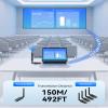 Wireless HDMI Transmitter and Receiver,492FT/150m 4K Decode 1080P Output Plug&Play 2.4G/5.8G Portable HDMI Wireless for Streaming Video and Audio to Monitor from Laptop/PC/TV Box/Projector(1v4) view 4