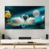 ZDOYUN Dust-Proof TV Cover Indoor Television, Fabric Polyester Protector Cover TV Enclosure, Various LCD Led Dustproof TV Dust Cover TV Protection(47-50 inch,Swan-B) view 1