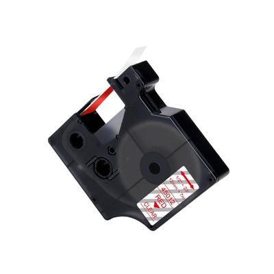 12mm Black On White Label Tape 45013 Compatible with LabelManager 160 280 COLORPOP Label Maker Fits D1 45013 45018 Label Cartridge(Red on Clear)