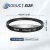 PATIKIL 52mm Close-up Filter Macro Lens Filter +4 Diopter Magnification Close-up Lenses with Cap Camera, Black view 2