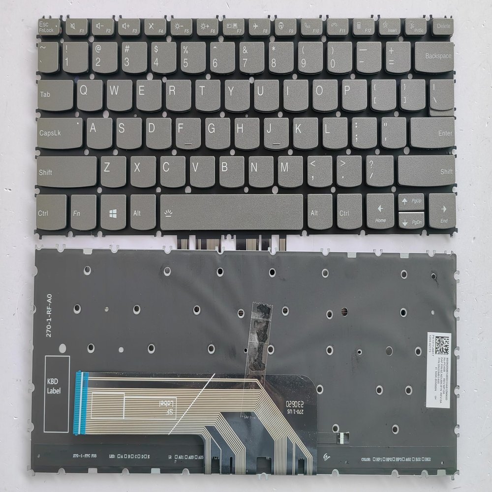 Eobruweo Laptop Replacement Keyboard US for Lenovo ThinkBook 13X 13s G2 ITG Plus G2 ITG K3-ITL No TrackPoint,Backlit Gray