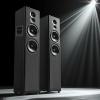 Asixxsix 2 Pcs Speaker Cabinet Handles, Comfortable Grip Recessed Speaker Handles with Mounting Screws, Speakers Side Handle Replacement for Cabinet Speakers Case view 2