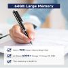 64GB Digital Voice Recorder - (4000 Hours) XIXITPY Voice Recorder with AI Noise Reduction, Voice Activated Recorder for Study Lecture Interview Course view 2
