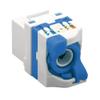UTP Cat 6A Network Kestone Jack Toolless Rotary Ethernet Adapter RJ45 Port Orange/Blue (10 Pieces Blue) view 2