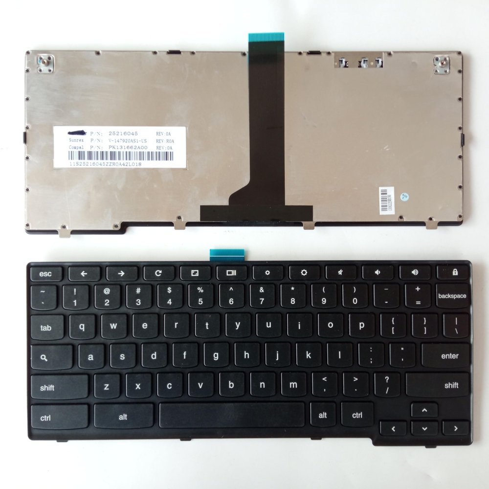 Eobruweo Laptop Replacement Keyboard US for Lenovo Ideapad N20P Chromebook N20 N20P No TrackPoint,No Backlit