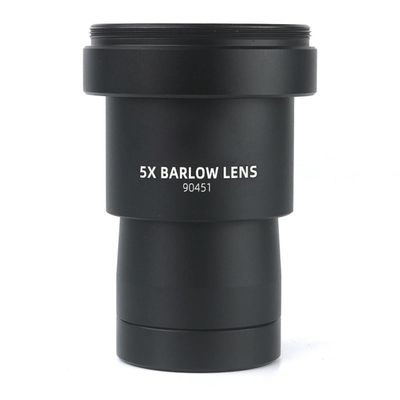 Telescope 5X Barlow Lens 1.25" Metal Fully Coated Length Extender with M42 Camera T2 T Ring Adapter for Telescope