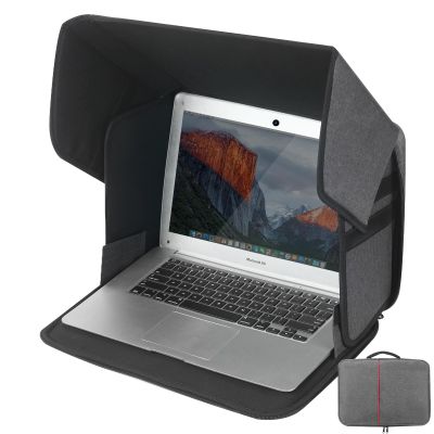 Badink Laptop Sun Shade & Privacy Shield  Premium Physical Filter for 12-14" Laptops, Overheating, Adjustable and Foldable for Outdoor Work