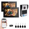 7-Inch Smart Video Intercom System,1080P HD Wired Doorbell with Touchscreen Monitor,Fingerprint, RFID & PIN Unlock,Tuya Smart App Control,Ideal for Homes, Villas & Apartments (1 doorbell + 2 Monitor) view 1