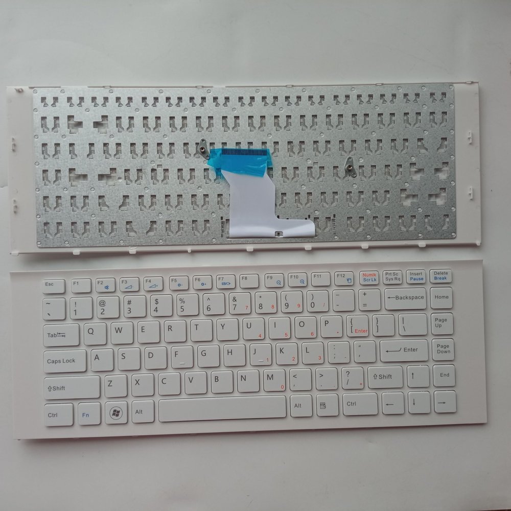 Eobruweo Laptop Replacement Keyboard US for Sony VPCEA VPC-EA PCG-61317L No TrackPoint,No Backlit 148792451 148792421White