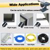 HDYZJQ Open Slot Cable Management Kit/Cable Raceway, 3ft Long Extension Cord Concealer Wire Channel for Bedroom Office, Easy Install Adhesive Mount Cord Hider(10 Pack,30x15 mm (1.2x0.6 in)) view 4