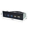 5.25 inch Usb3.1 Gen2 Front Panel USB Hub 2 Usb3.0+2 Usb2.0+1 Port Type-C with Type-E Connector Black 513699 view 2