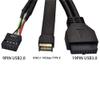 5.25 inch Usb3.1 Gen2 Front Panel USB Hub 2 Usb3.0+2 Usb2.0+1 Port Type-C with Type-E Connector Black 513699 view 3