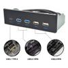 5.25 inch Usb3.1 Gen2 Front Panel USB Hub 2 Usb3.0+2 Usb2.0+1 Port Type-C with Type-E Connector Black 513699 view 4