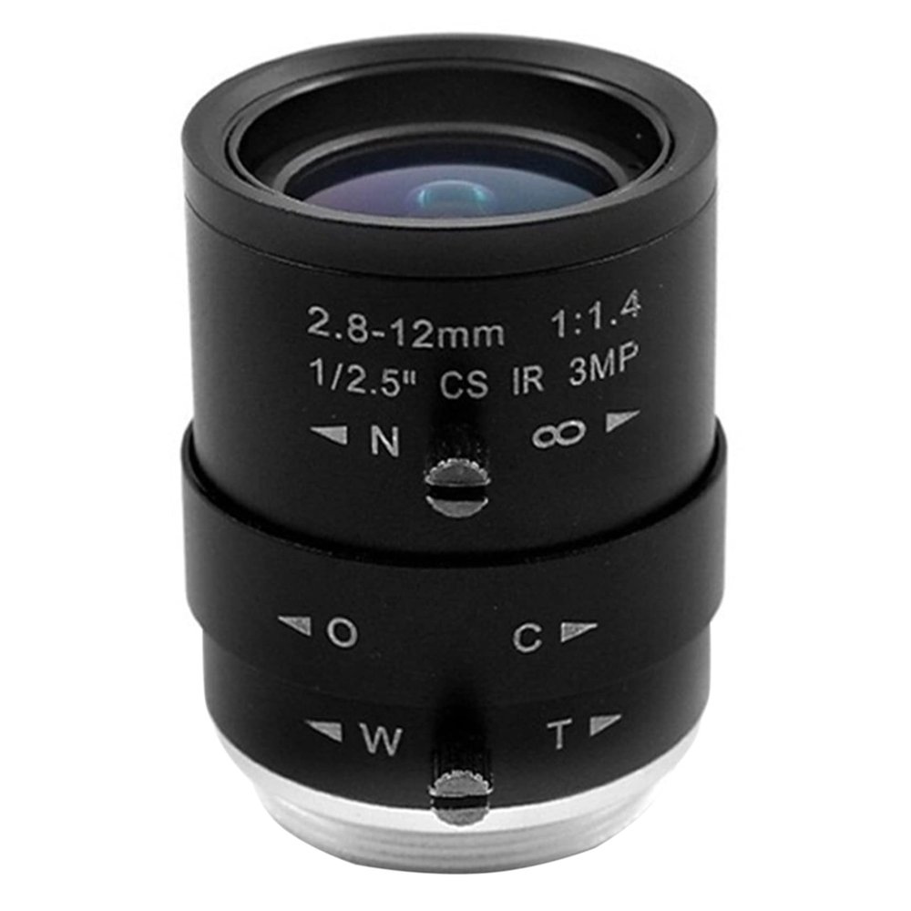 3MP HD CCTV Camera Lens 2.8-12mm Varifocal Manual Zoom Mount for Industrial Security Cameras Black 500222750