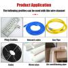 HAABGUBEBV Metal Cord Cover,Stainless Steel Management Raceway of Cables,Floor Cable Concealer,Cable Management,Self-Adhesive Wire Cord Hider,Aluminum Alloy Wire Hiders(Gold,1.2 * 0.6in) view 3