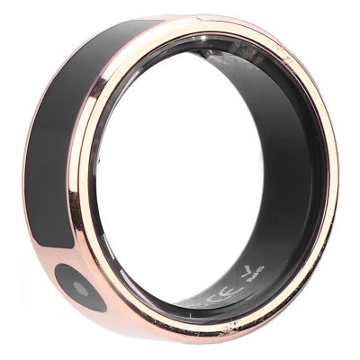 Cuifati Rose Gold Smart Ring, Water Proof Fitness Tracker with Touchscreen, Fitness Ring with Multiple (9 ID: 19mm / 0.75in, Circumference: 59-61mm)