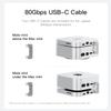 BEELINK EX Mate Mini-A for Mac mini M4 Dock, 80Gbps Aluminum Alloy Stand with Dual M.2 PCle SSD Solts 16TB8TB*2,USB-C*1USB-A 3.0 * 22.5G LAN*1SD4.0 * 1Type-C(PD3.0)*1,Silver view 3