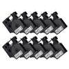 10PK 45013 12mm Black On White Label Tapes Compatible with D1 45013 45016 45017 45018 45019 45020 and Works with LabelManager 160 280 Label Makers(10PK Black on Clear) view 1