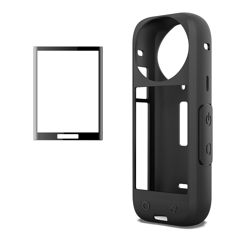 ABZEKH Drone Accessories for Screen Protector Curved Protective Soft Film for Insta360 X4 Silicone Case Cover Lens Cap for Insta 360 X4 Accessories(E2184-A)