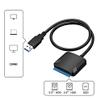 bodateng Cable USB 3.0 to SATA III Hard Drive Adapter Converter for 2.5" 3.5" SSD HDD Hard Drive Disk with Power Adapter(EU Plug) view 3