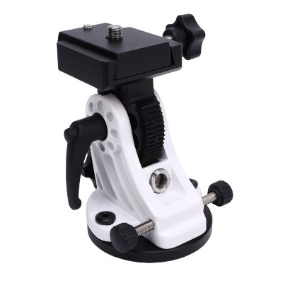 Zopsc Telescope Mount, Aluminum Latitude Base, 90 Degree Latitude Adjustment Seat with 3/8 Inch Thread for Astronomical Telescope Accessories (White)