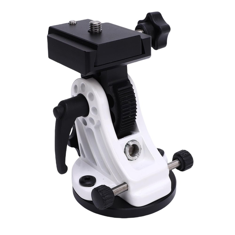 Zopsc Telescope Mount, Aluminum Latitude Base, 90 Degree Latitude Adjustment Seat with 3/8 Inch Thread for Astronomical Telescope Accessories (White)