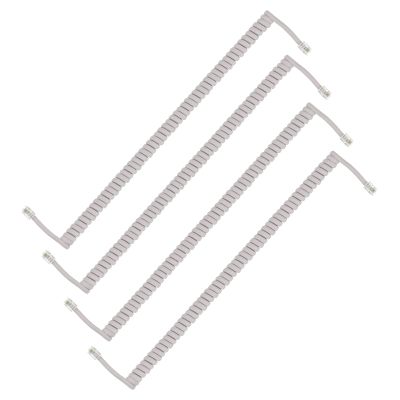 PATIKIL 4 Pack Phone Cord for Landline, 9.8 Feet(Coiled 1.6 Feet) RJ9/RJ10 4P4C Landline Handset Cord Universal Telephone Phone Cable for Telephone Handset Accessory, Light Gray