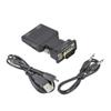 bodateng HDMI to Converter Adapter with Audio Cable HD 1080P to Adapter Converter for PC to HDTV Projector(VGA to HDMI Black) view 1
