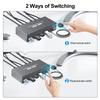 HDMI KVM Switch 2 Monitors 2 Computers 4K@60Hz, Dual Monitor for 2 PC/Laptops, 4 USB 3.0, EDID Adaptive, Desktop Controller (2USB Cables & 1Power Adapter Included) view 4