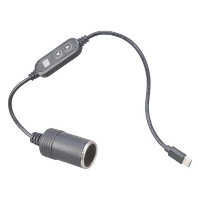 Digital Display USB Type C to 12V Car Socket Converters Adjustable 5V9V12V15V24V for Dashes Camera Charging Dashes Camera USB C Adapter