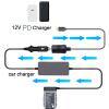 Digital Display USB Type C to 12V Car Socket Converters Adjustable 5V9V12V15V24V for Dashes Camera Charging Dashes Camera USB C Adapter view 2