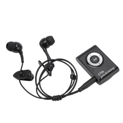 Zunate Water Proof MP3 Player 8GB for Swimming and Sports  IPX8 Underwater MP3 Audio Player with Headphones, Built in Clip, Supports FLAC WAV Audible for Running Surfing Diving (Black)