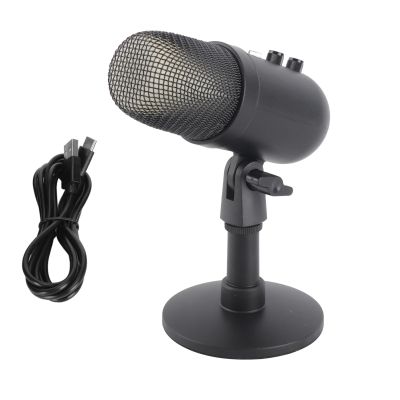 Aurovibe MU1000 Condenser USB Microphone 360 Degrees Rotatable with Gain Control and Sound Processing System for Live Broadcast, Conference, Game Voice, and More