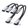 bodateng 2 in 1 90 Degree USB TY>pe C to 3.5MM Headphone Aux 60W OTG Data Microphone Audio Cable(3.5MMAUDIO) view 2