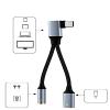 bodateng 2 in 1 90 Degree USB TY>pe C to 3.5MM Headphone Aux 60W OTG Data Microphone Audio Cable(3.5MMAUDIO) view 3