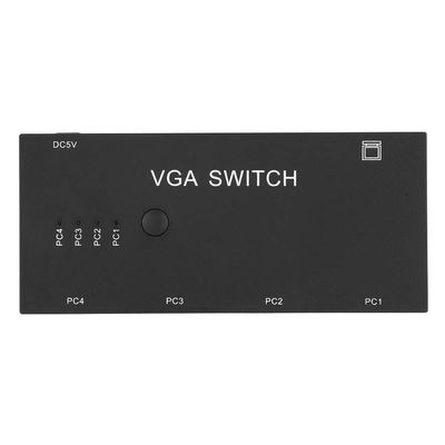 4 in 1 Out VGA Splitter Video Converter Switcher, HD 1920x1080 Resolution, Simple Installation, No Software Required, Ideal for Multiple Computers to Share One Display