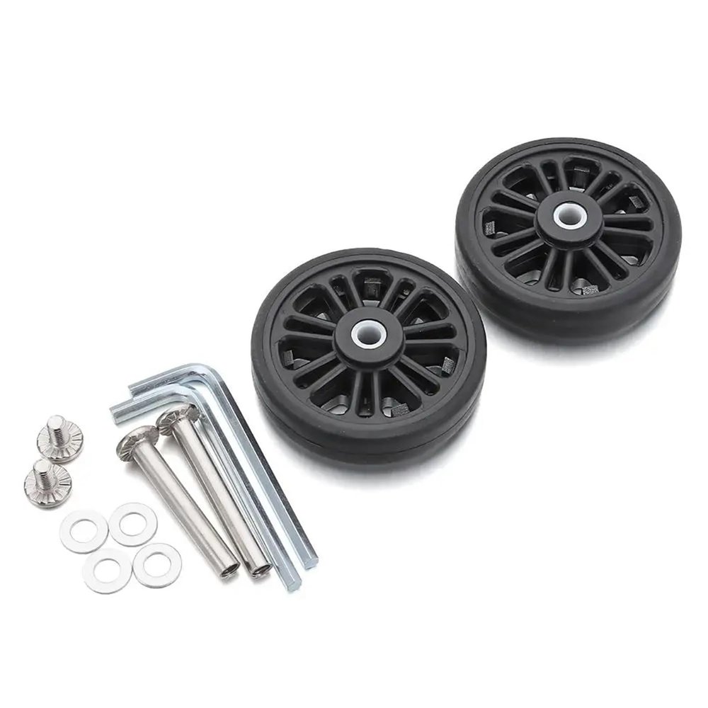 Luggage Replacement Wheels 4 Pairs Suitcase Replacement Wheel with Screw Travel Luggage Repair Accessories for Most of Wheels Rolling Luggages(49 x 14.5mm)
