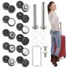 Luggage Replacement Wheels 4 Pairs Suitcase Replacement Wheel with Screw Travel Luggage Repair Accessories for Most of Wheels Rolling Luggages(49 x 14.5mm) view 4