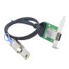 0.5M MI NI S*A*S External SFF-8088 Male to SFF-8088 Female 26Pin Extension Cable 50cm PCBA with Low Profile Bracket view 2