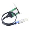 0.5M MI NI S*A*S External SFF-8088 Male to SFF-8088 Female 26Pin Extension Cable 50cm PCBA with Low Profile Bracket view 4