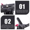 DSLR Camera Rail Riser Rig System with Base Kit, Shock Absorbing Mount, 15mm Dual Rod Support for Stable on Tripod view 3