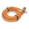 RZOMXWBX 1pc FSC12-FS-4 M12 2m PVC Cable Sensor Connector 4 pins Straight Female Head for M12 NPN PNP NO+NC Proximity Sensor Switch(Orange) view 3