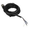 RZOMXWBX 1pc FSC12-FS-4 M12 2m PVC Cable Sensor Connector 4 pins Straight Female Head for M12 NPN PNP NO+NC Proximity Sensor Switch(Orange) view 4